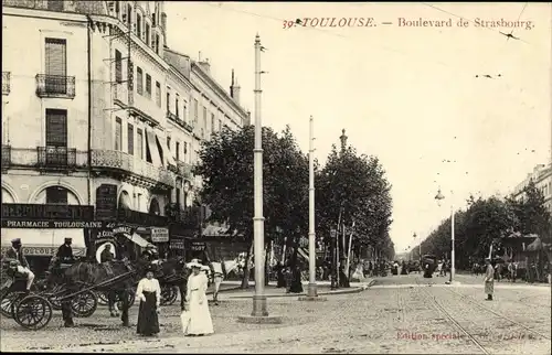 Ak Toulouse Haute Garonne, Boulevard de Strasbourg, Pharmacie Toulousaine