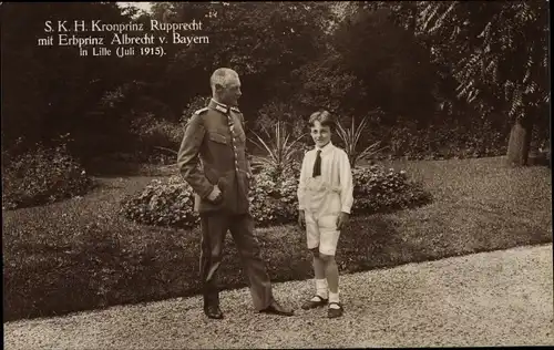Ak Lille, Kronprinz Rupprecht von Bayern, Erbprinz Albrecht