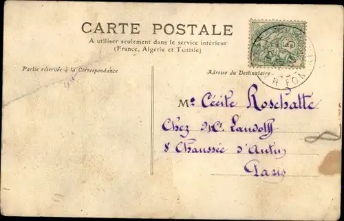 Ak Je vousla souhaite Bonne et Heureuse, Junge als Erwachsener mit Zwicker