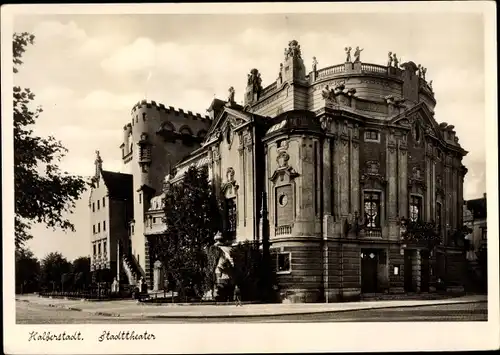 Ak Halberstadt Sachsen Anhalt, Stadttheater