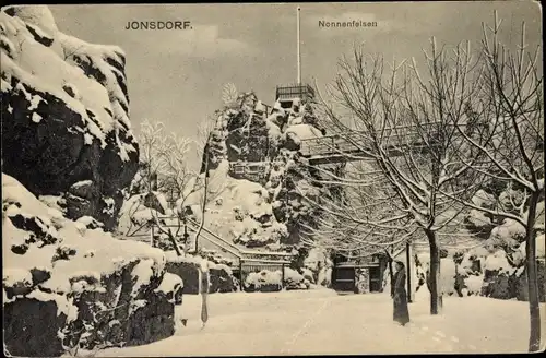 Ak Jonsdorf in Sachsen, Nonnenfelsen