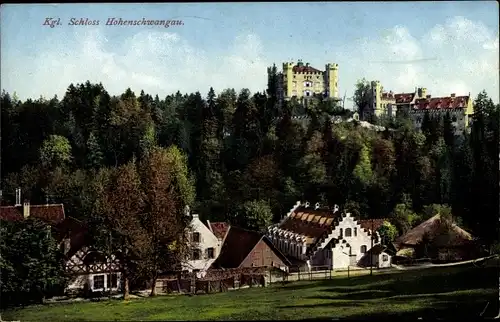 Ak Hohenschwangau Schwangau im Ostallgäu, Kgl. Schloss