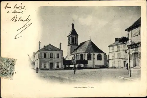 Ak Dammartin-en-Serve Yvelines, L´Église