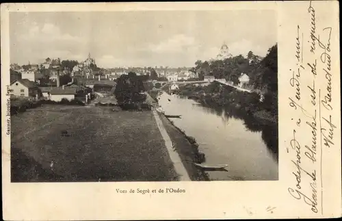 Ak Oudon Maine-et-Loire, Vue de Segre