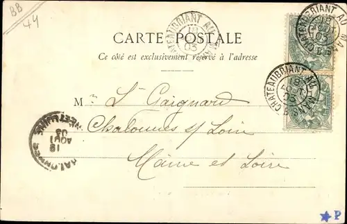 Ak Oudon Maine-et-Loire, Vue de Segre