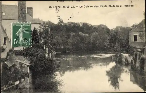 Ak Segré Maine et Loire, Le Coteau des Hauts St Jean et l'Oudon