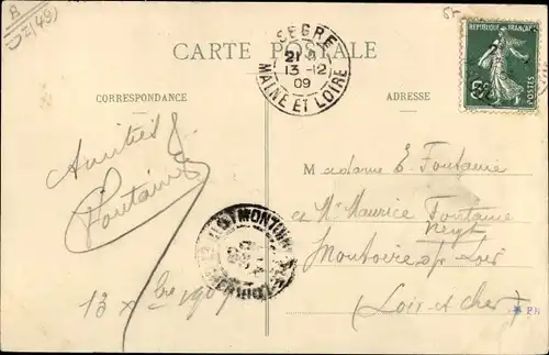 Ak Segré Maine et Loire, Vues de St Joseph, L'Eglise et l'Hotel de Ville