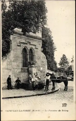 Ak Saint Leu la Forêt Val d´Oise, Fontaine de Boissy