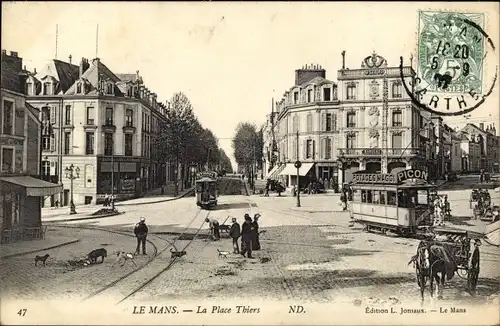 Ak Le Mans Sarthe, Place Thiers