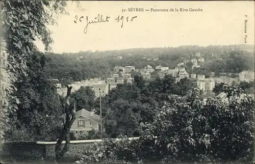 Ak Sèvres Hauts-de-Seine, Panorama de la Rive Gauche