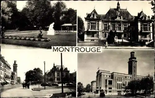 Ak Montrouge Hauts de Seine, Monument, Centre Administratif, Square des Etats-Unis