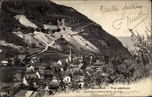 Ak Monnetier Mornex Haute Savoie, Vue générale, Blick auf den Ort