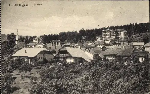 Ak Ballaigues Kanton Waadt, Blick auf den Ort