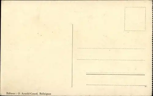 Ak Ballaigues Kanton Waadt, Blick auf den Ort