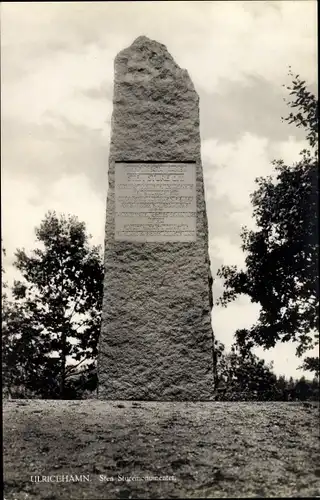 Ak Ulricehamn Schweden, Monument, Gedenkstein