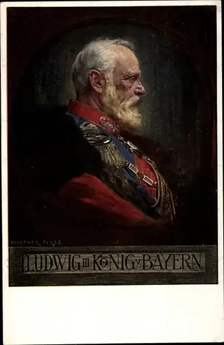 Künstler Ak Firle, Walther, Ludwig III, König von Bayern, Portrait