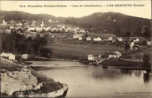 Ak Les Brenets Kt Neuenburg, Frontiere Franco Suisse