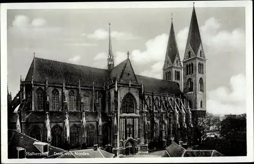 Ak Halberstadt Sachsen Anhalt, Dom von Norden