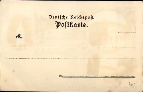 Litho Schöppenstedt in Niedersachsen, Geschäftshaus Hartwig Roth, Bahnhof, Tetzel Denkmal