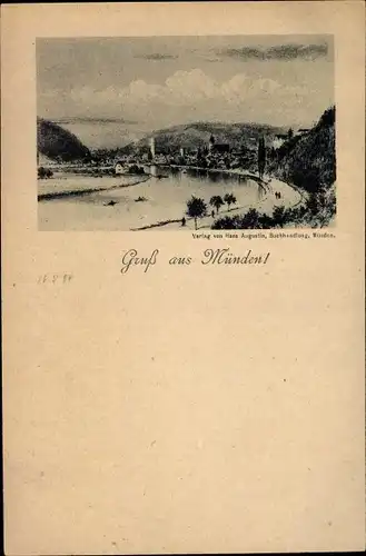 Vorläufer Ak Hann Münden in Niedersachsen, Blick auf den Ort, 1894