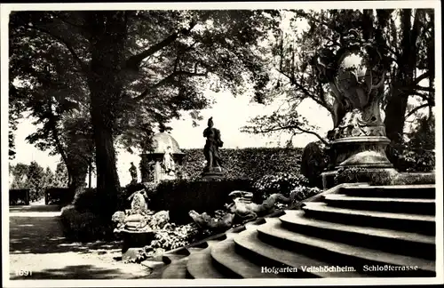 Ak Veitshöchheim in Unterfranken, Schönster Rokokogarten Deutschlands, Schlossterrasse