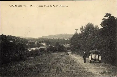 Ak Courgent Yvelines, Pièce d´Eau de M.F. Flameng