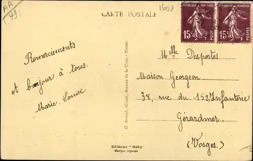 Ak Segré Maine et Loire, Vue generale et la Riviere la Verzee