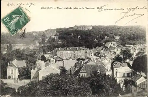 Ak Meudon Hauts de Seine, Vue Générale prise de la Terrasse