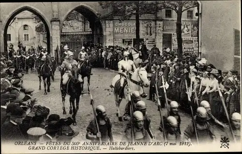 Ak Orléans Loiret, Les Fêtes de Jeanne d'Arc, Hallebardiers