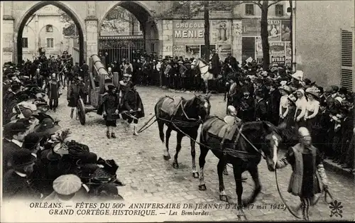 Ak Orléans Loiret, Les Fêtes de Jeanne d'Arc, Les Bombardes