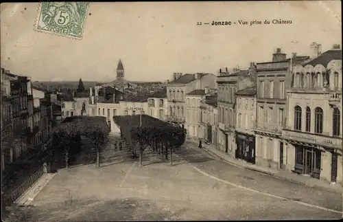 Ak Jonzac Frankreich, Vue prise du Château