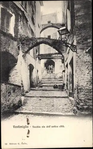 Ak Ventimiglia Liguria, Vecchia via dell' antica città