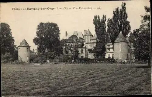 Ak Savigny sur Orge Essonne, Château, Vue d'ensemble