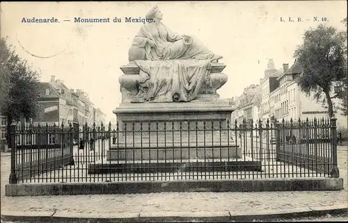 Ak Oudenaarde Audenarde Ostflandern, Monument de Mexique