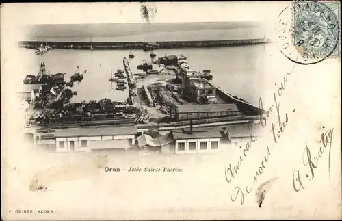 Ak Oran Algerien, Jetee Sainte Therese