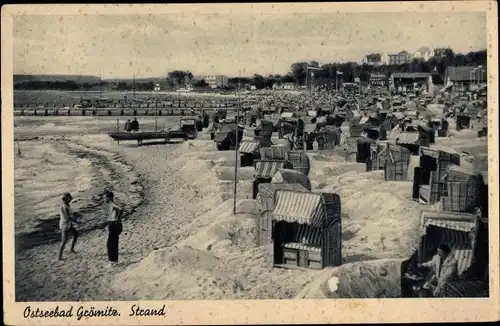Ak Ostseebad Grömitz in Holstein, Strandpartie, Strandkörbe