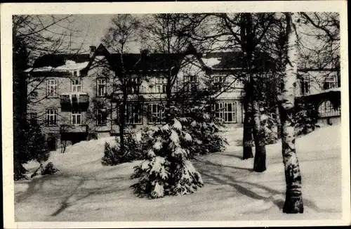 Ak Oberhof im Thüringer Wald, Erholungsheim Thüringer Volk, Winterpartie
