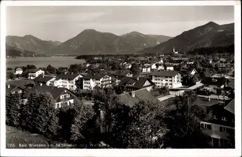Ak Bad Wiessee in Oberbayern, Panorama gegen Wallberg