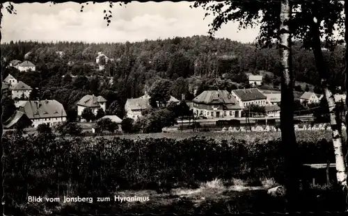 Ak Jonsdorf in Sachsen, Blick vom jonsberg zum Hyronimus