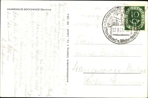 Ak Hahnenklee Bockswiese Goslar im Harz, Panorama