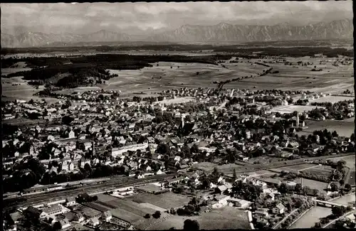 Ak Weilheim Oberbayern, Panorama