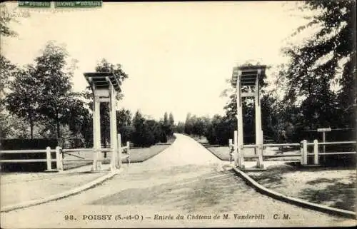 Ak Poissy Yvelines, Entrée du Château de M. Vanderbilt