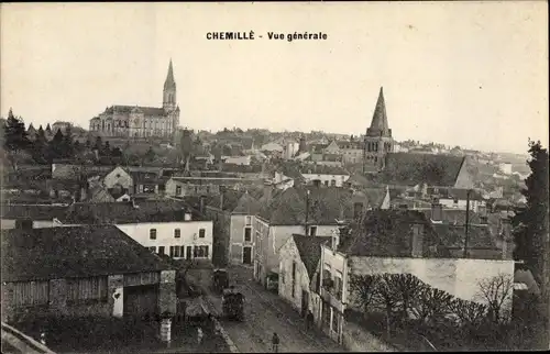 Ak Chemillé Maine et Loire, Vue generale