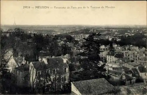 Ak Meudon Hauts de Seine, Panorama de Paris