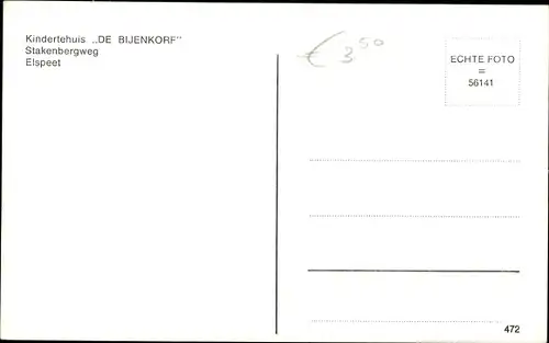 Ak Elspeet Gelderland, Kindertehuis de Bijenkorf, Stakenbergweg