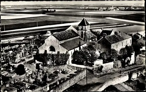 Ak Brétigny-sur-Orge Essonne, Kirche, Vogelschau