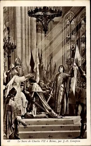Künstler Ak Lenepveu, Jeanne d'Arc, Le Sacre de Charles VII à Reims