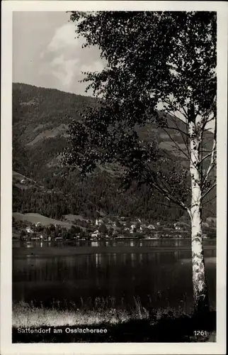 Ak Sattendorf Treffen am Ossiacher See in Kärnten, Partie am See