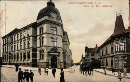 Ak Villingen Schwenningen im Schwarzwald, Partie bei der Realanstalt
