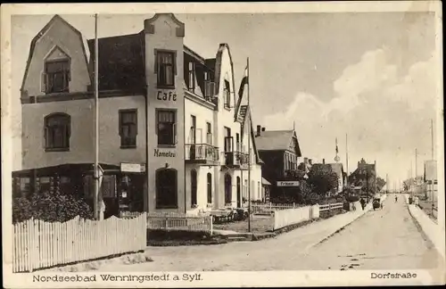 Ak Wenningstedt Braderup auf Sylt, Dorfstraße, Café Namelau